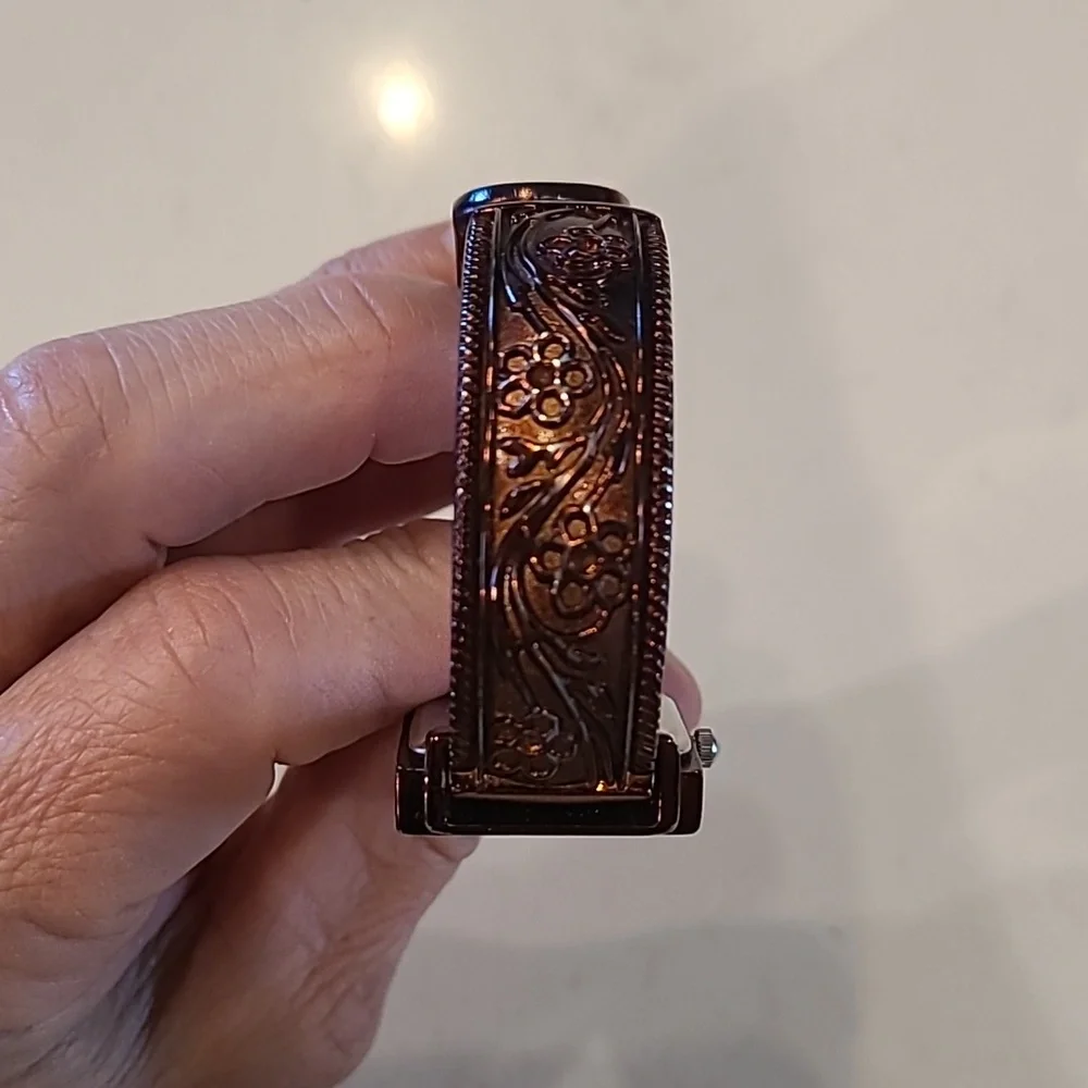 Xavier Cuff Dark Copper Colored Wearable Watch